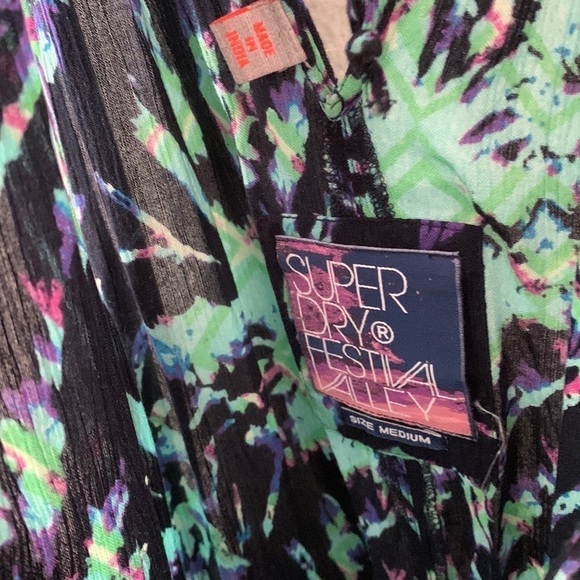 Superdry Festival Valley Halter Leg Slits Maxi Dress - Picture 4 of 9